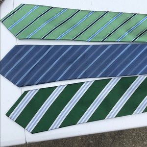 3 Ties: J. Crew, Calvin Klein and Jos A Bank